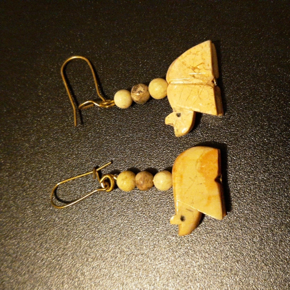 Little Stone Piggy Earrings